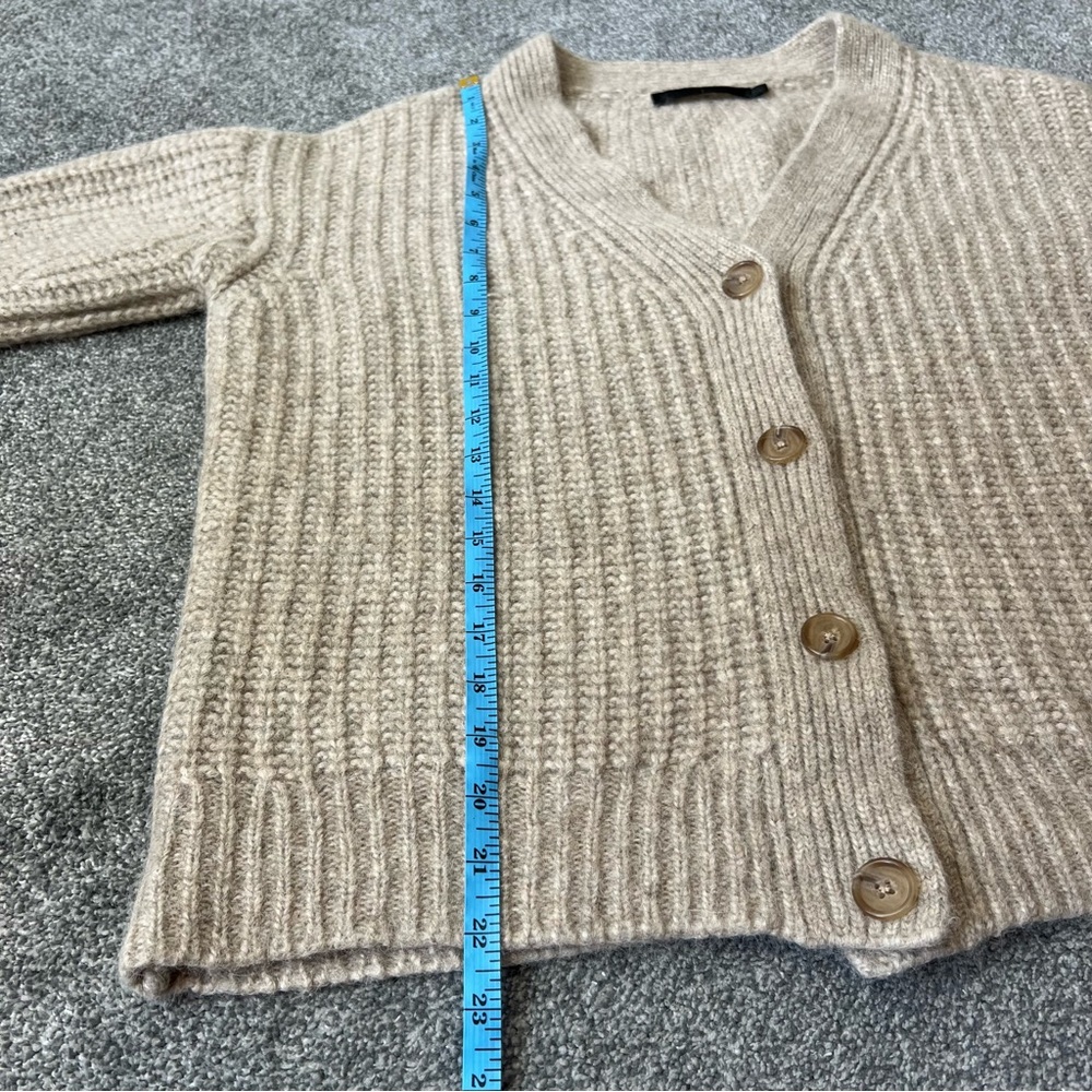 Jenni Kayne tan baby alpaca wool blend cardigan sweater - Picture 11 of 12